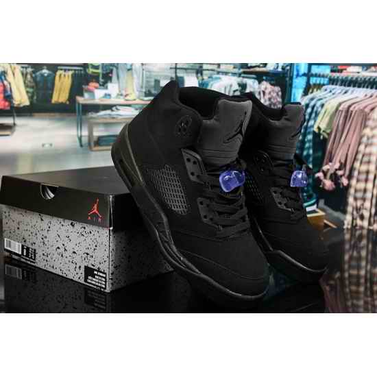 Nike Air Jordan 5 Men Shoes Black All